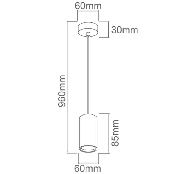 LAMPA wisząca Kika S 85 Orlicki Design metalowa OPRAWA zwis tuba czarna