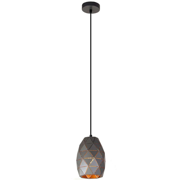 LAMPA wisząca HARLEY MDM-3480/1 GR+GD Italux podłużna OPRAWA metalowy ZWIS geometryczny grafitowy złoty szampański
