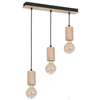LAMPA skandynawska LINES MLP8826 Milagro wisząca OPRAWA drewniany ZWIS tuby na listwie drewno czarne