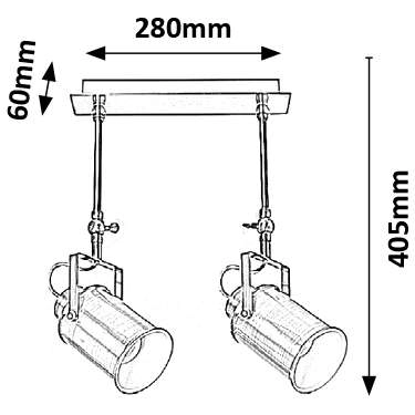 LAMPA sufitowa PETER 5982 Rabalux metalowa OPRAWA industrialne tuby regulowane reflektorki antyczny brąz