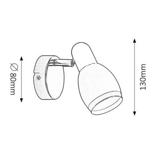 Szklana lampa ścienna ELITE 6060 do sypialni nad łóżko biała chrom