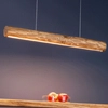 Drewniana LAMPA wisząca LUCAS 69480104 Spotlight ekologiczna OPRAWA belka LED 25,5W 3000K zwis sosna bejcowana czarny
