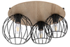 Lampa sufitowa Cyber 32356 druciak do przedpokoju czarny drewno
