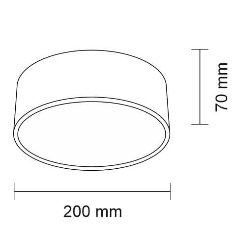 Plafon LAMPA sufitowa ZAMA 7031 Shilo okrągła OPRAWA natynkowa LED 15W 3000K pasteri maserlo czarna