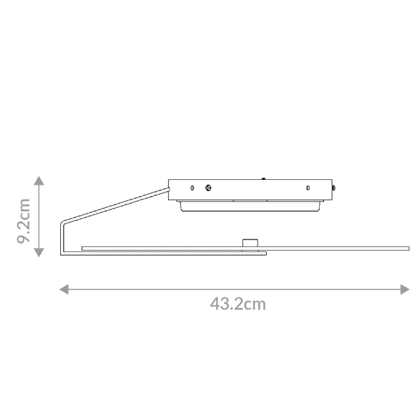 Ścienna lampa do salonu Nuvola QN-NUVOLA-F-M-BK LED 18W 3000K czarna biała