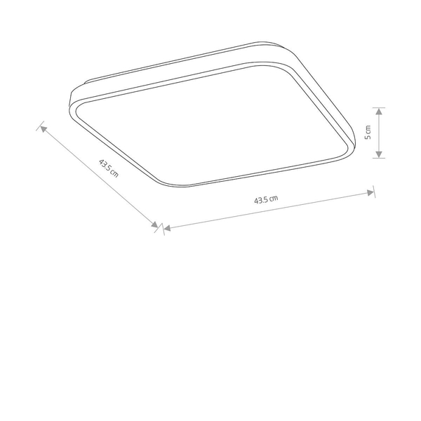 Plafon do salonu Agnes 10991 Nowodvorski LED 32W 3000K IP44 metalowy biały