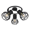 Industrialna lampa sufitowa CLASTRA 15388-3 Globo klatki czarna