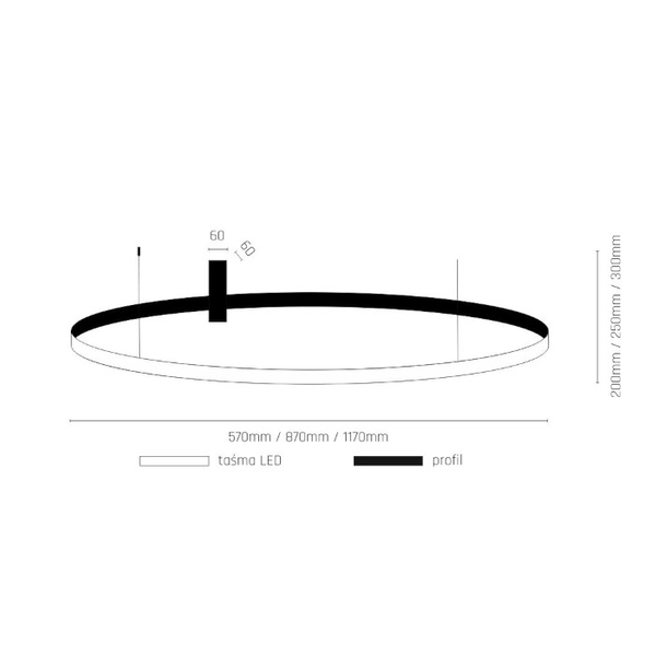 Plafon lampa metalowa Agari 1333 LED 38W 4000K biały pierścień