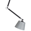 Reflektorowa lampa wisząca Zyta abażurowa czarna szara