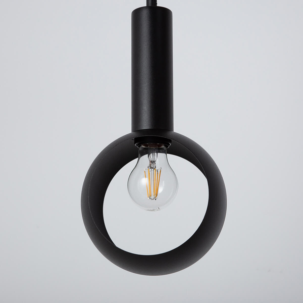 Lampa zwisowa Vitrum 41108 ball do salonu bubble metalowa czarna