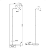 Lampa podłogowa VANTOS DL132412400 czarna tuba stojąca do gabinetu