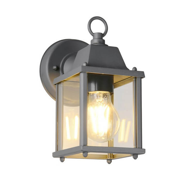 Elewacyjna lampa ścienna MIRANDE 262260142 metalowa szklana IP23 antracyt