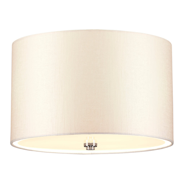 Materiałowa lampa sufitowa Fletcher DL-FLETCHER14-3LT-IV-PC biały chrom