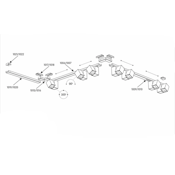 Łącznik prosty do systemu modułowego Cube 1017 BROSline czarny