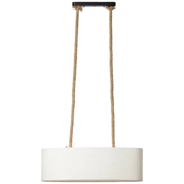 Abażurowa lampa wisząca Sailor 99195/09 nad wyspę biała brązowa