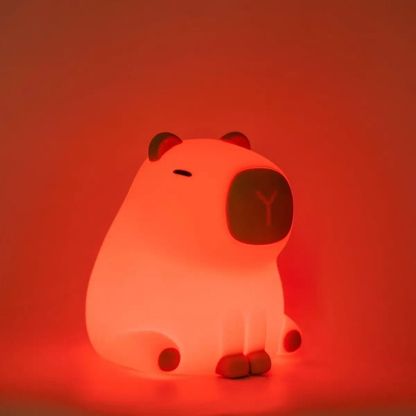 Nocna lampka do pokoju dziecięcego Kapibara 329004 LED 1W 3000K RGB beżowa