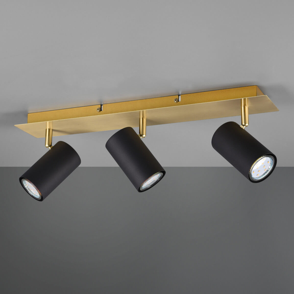 Potrójna lampa sufitowa VANTOS DL380802400 Trio reflektorki czarna złota
