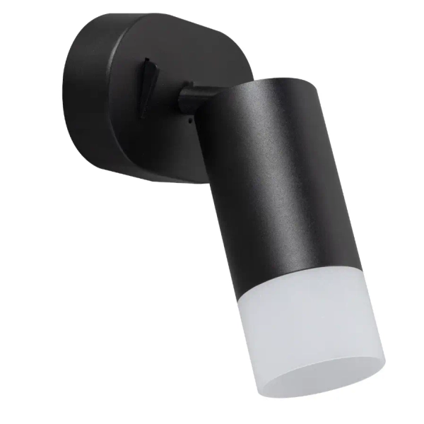 Punktowa lampa ścienna Sonaya LP-2803/1W BK tubka mleczny czarny