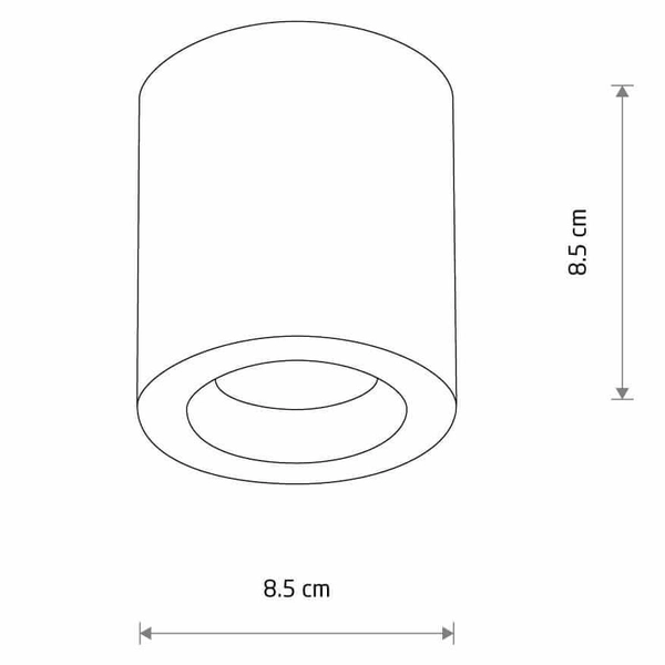 Lampa nasufitowa punktowa Ceara 10715 IP44 tuba oczko do łazienki biała