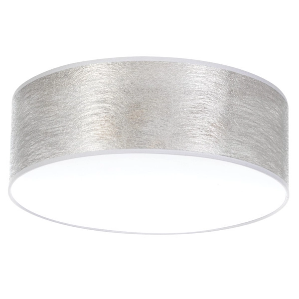 Sufitowa lampa NEVOA 47933802 loftowa okrągła plafoniera abażurowa srebrna