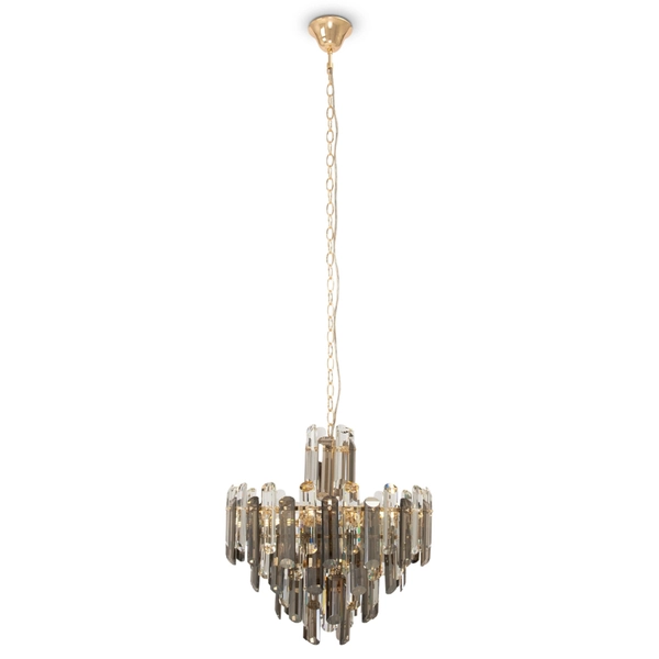 Pałacowy żyrandol Flare DIA200PL-06G kryształy złote