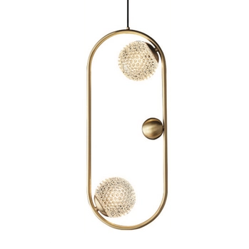 Wisząca lampa nowoczesna CGGRANDE50 do sypialni mosiądz