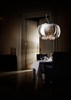Lampa wisząca crystal Burn okrągła glamour nad łóżko chrom