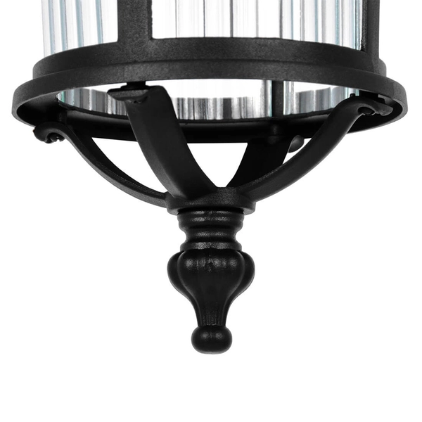Wisząca lampa tarasowa Miami K-8221 IP44 lampion szklana metalowa czarna