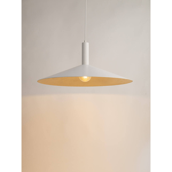 Zwisająca lampa Capri 41015 Sigma plate do jadalni biała złota
