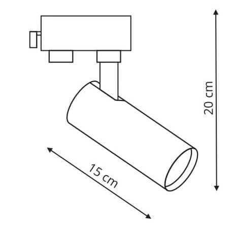 Reflektor do szynoprzewodów 3-fazowych Ice metalowy biały