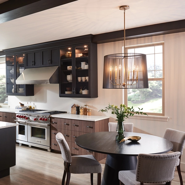 Żyrandol wiszący QN-LINARA-6P-BK pręciki metalowa czarny