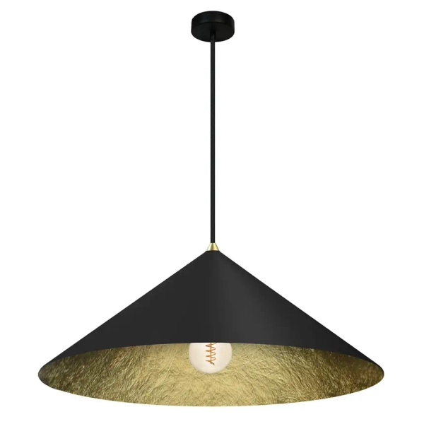 Żyrandol wiszący nad blatem FUJI MLP0645 do kuchni stożek czarny