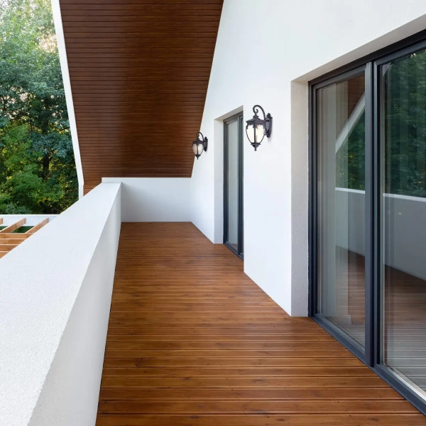 Kinkiet elewacyjny Fleur O414WL-01BZ na taras antyczny brąz