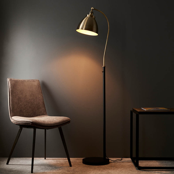Podłogowa lampa do czytania Franklin 98748 regulowana mosiądz czarny