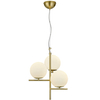 Loftowa LAMPA wisząca NYXIS  DL308302000 Trio szklana OPRAWA zwis kule mosiądz białe