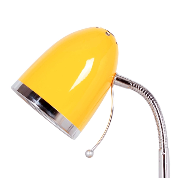 Żółta lampa stołowa Kajtek K-MT-200 do pokoju regulowana