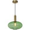 LAMPA wisząca MALOTO 45386/30/33 Lucide loftowa OPRAWA szklany zwis zielony mosiądz