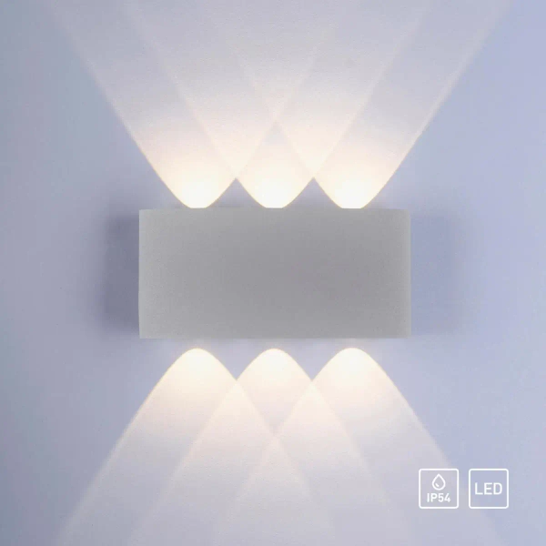 Metalowy kinkiet do ogrodu Carlo LED 4,8W lampa srebrna