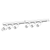 Regulowana lampa sufitowa 2m Pipe Ring Track ML2086 tubki biały