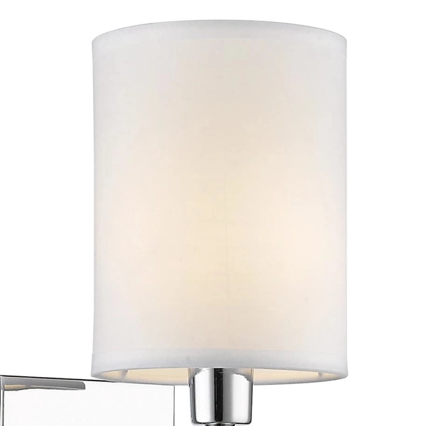 Eklektyczny kinkiet Cancun W01780CH-WH Cosmolight metal tkanina srebrny