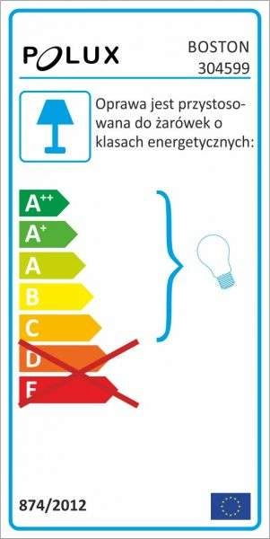 Zewnętrzna LAMPA elewacyjna BOSTON 304599 Polux metalowa OPRAWA ścienna KINKIET do ogrodu outdoor IP44 satyna szczotkowana