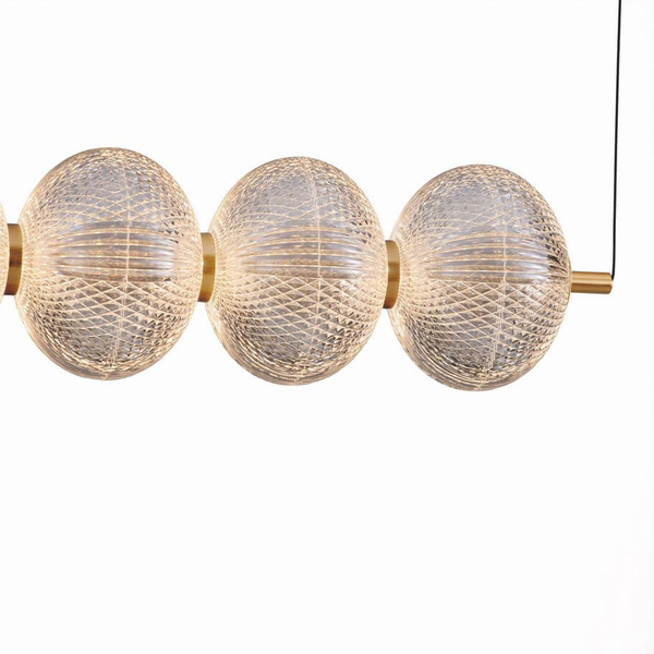 Lampa wisząca TIPUANI LE44625 LED 34W 3000K bubbles złota przezroczysta