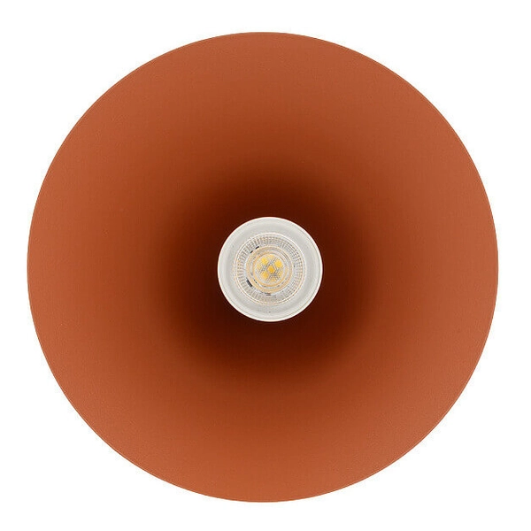 Lampa wisząca do salonu ZENITH 11490 stożek terakota