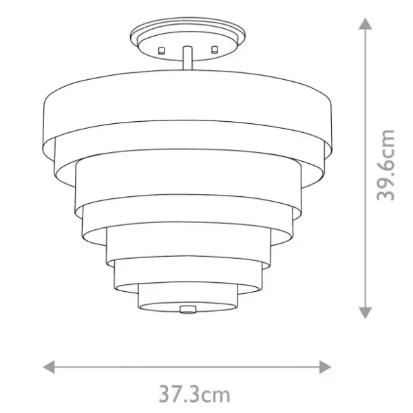 Sufitowa lampa art. deco Echelon QN-ECHELON-SF ringi białe mosiądz