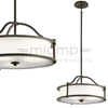 Klasyczna LAMPA wisząca KL-EMORY-P-S-OZ Elstead KICHLER okrągła OPRAWA zwis stary brąz biały