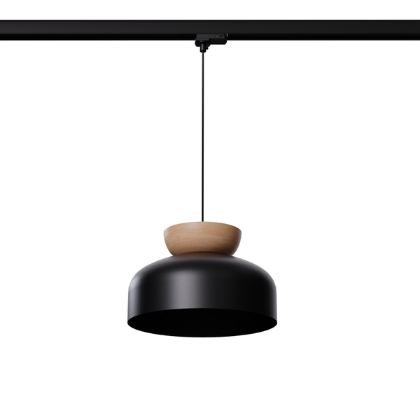 Kopułowa lampa wisząca MARION MYL.00255 3-fazowa z żarówką czarny brązowy