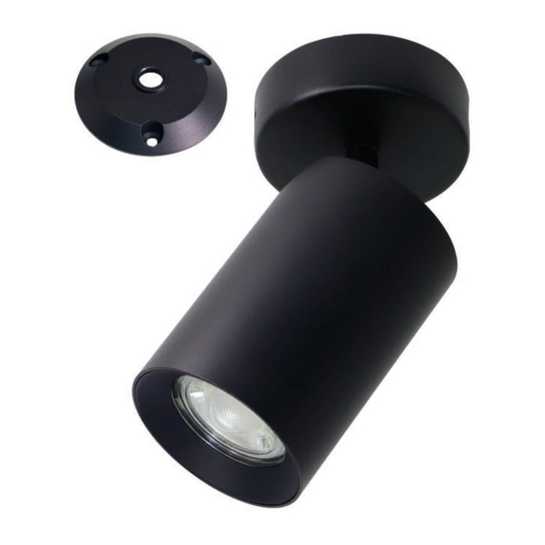 Natynkowa lampa Tore TLS006-BK Zumaline spot metalowa czarna