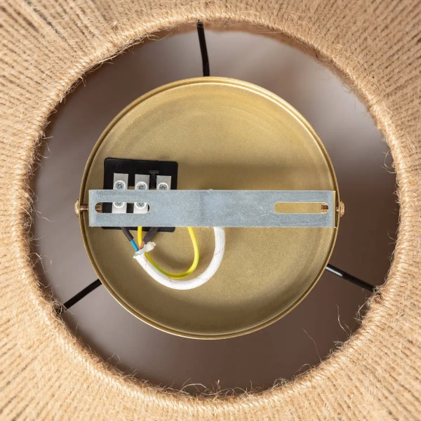 Pleciona lampa sufitowa BOHO ABR-PLEDI Abruzzo z papieru brązowa