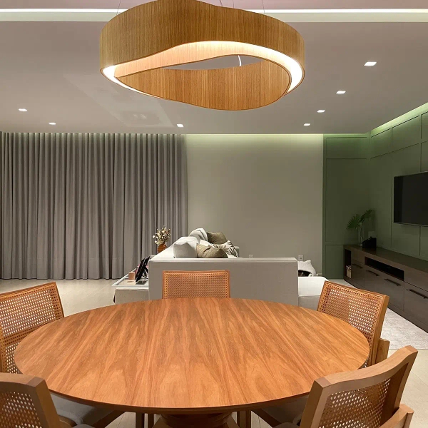 Zwieszana lampa Horizon QN-HORIZON-RING-LED-80-TEAK LED 58W 3000K brązowy