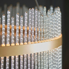 Okrągły żyrandol do salonu L&-1107672 LED 83W 3000K złoty przezroczysty